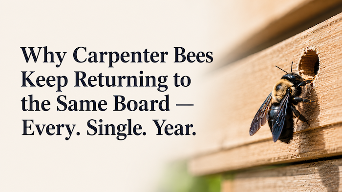Why Carpenter Bees Keep Returning to the Same Board — Every. Single. Year.